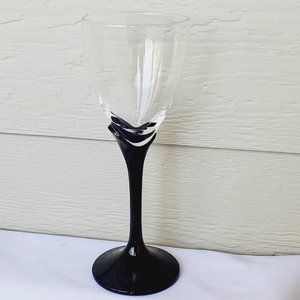 Alexandra Black Mikasa Wine Glass 8" goblet 6oz